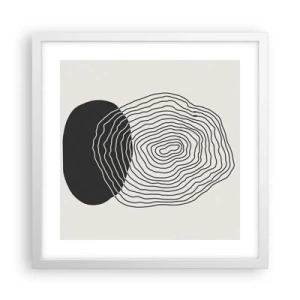 Plakat w białej ramie - Trwanie i drganie - 40x40 cm