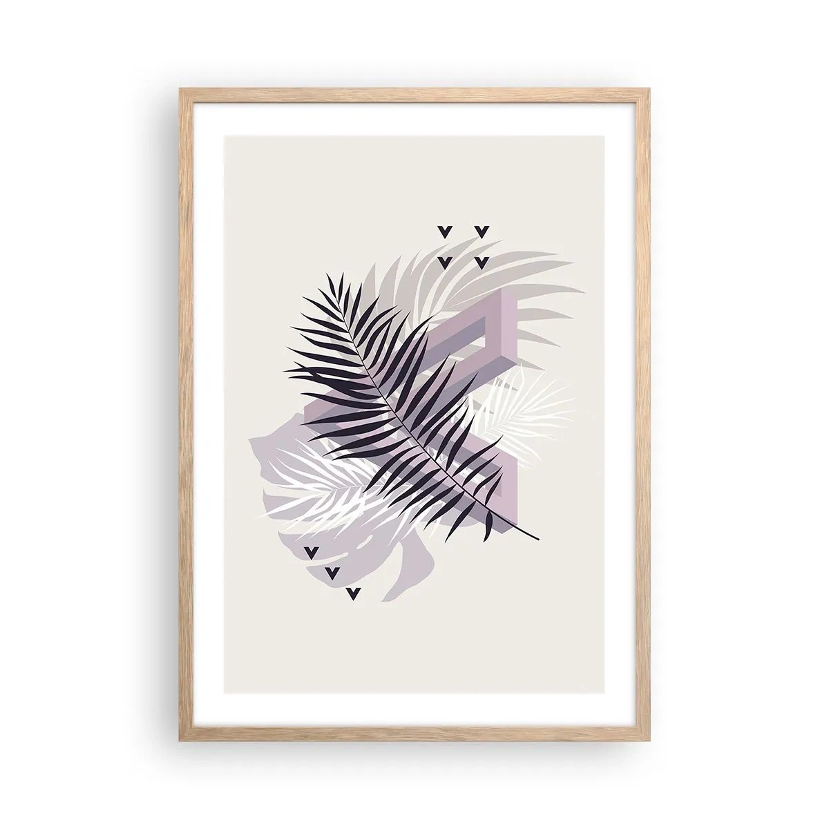 Plakat w ramie jasny dąb - Cień cienia - 50x70 cm