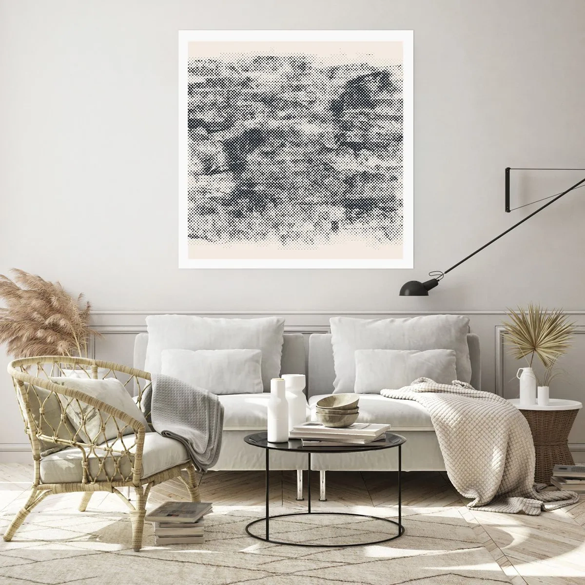 Plakat - Mglista kompozycja - 40x40 cm