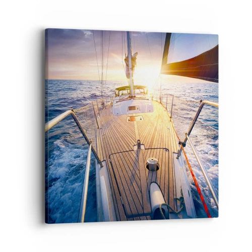 Obraz na płótnie - Biegnąca po falach - 40x40 cm