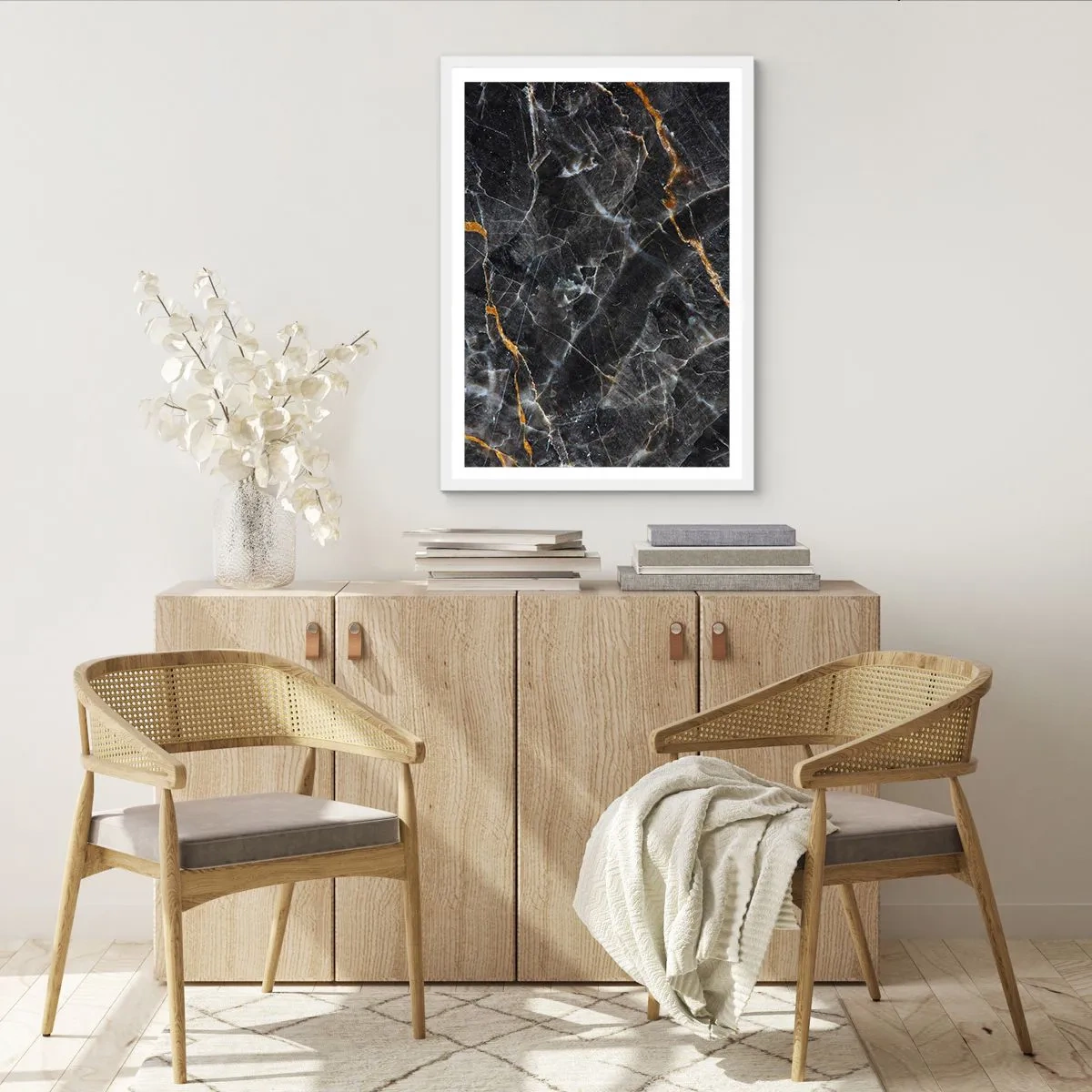 Plakat w białej ramie - Wewnętrzne życie kamienia - 61x91 cm