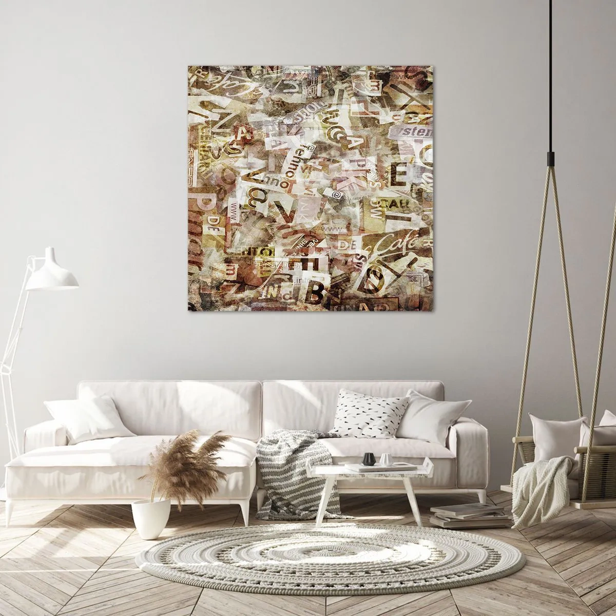 Obraz na płótnie - Zjednoliterzam paplomanię - 40x40 cm