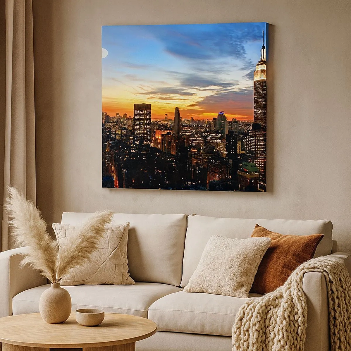 Obraz na płótnie - Świetlista noc amerykańska - 30x30 cm