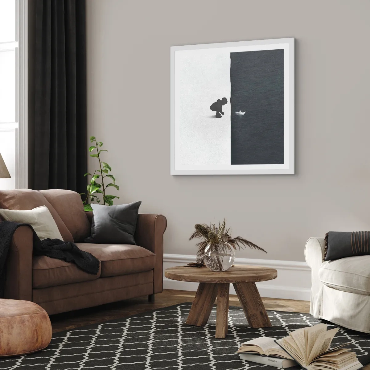 Plakat w białej ramie - Wielka wyprawa - 60x60 cm
