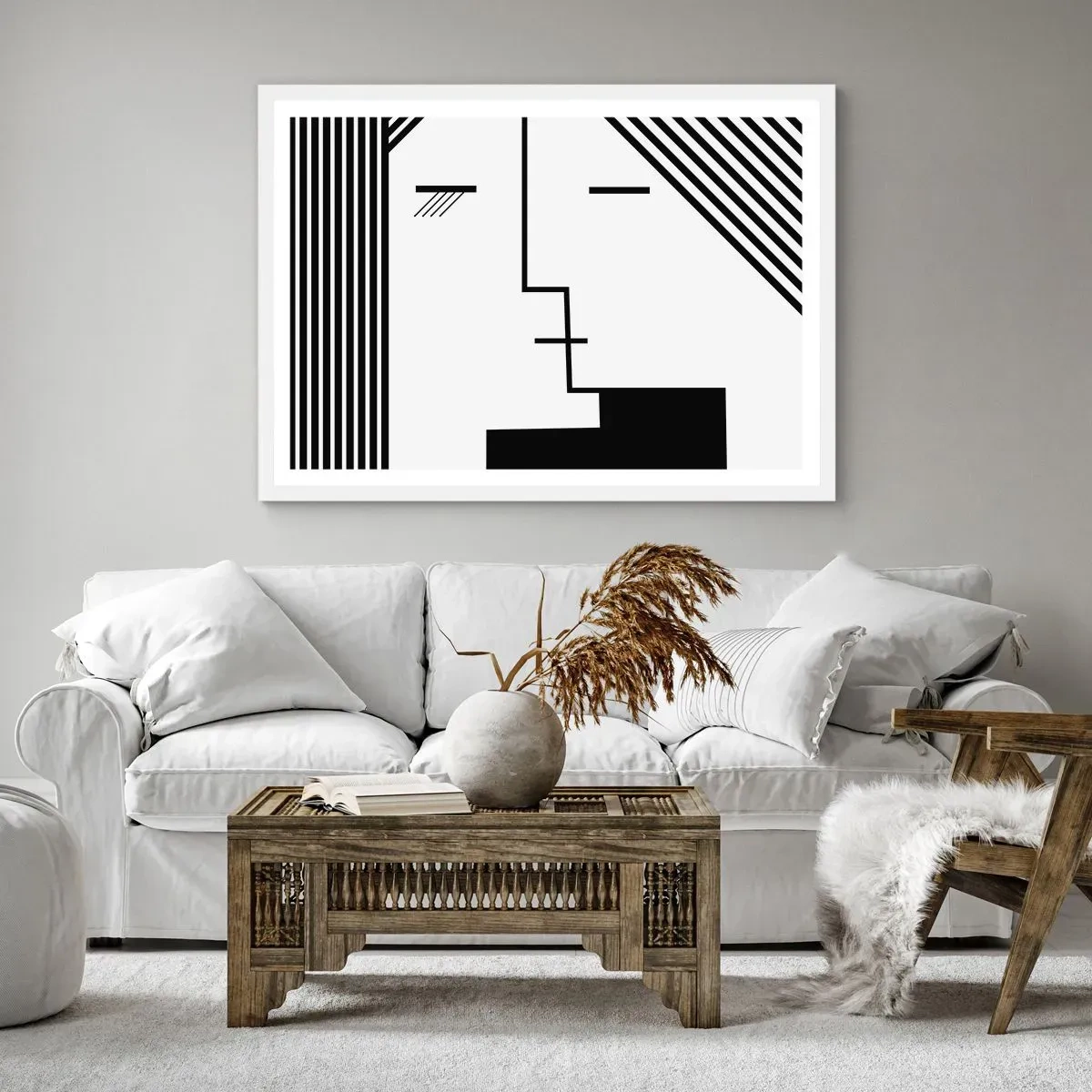 Plakat w białej ramie - Po prostu pocałunek - 91x61 cm