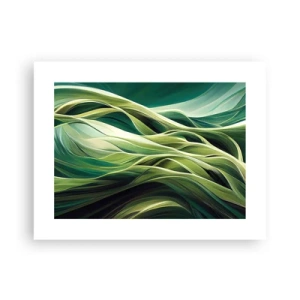 Plakat - Abstrakcyjna gra w zielone - 40x30 cm