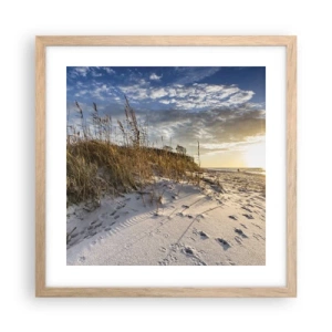 Plakat w ramie jasny dąb - Zaproszenie na spacer - 40x40 cm