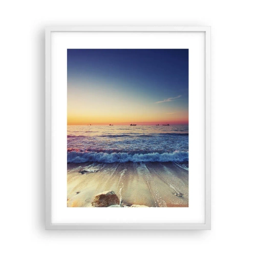 Plakat w białej ramie - A co za horyzontem? - 40x50 cm