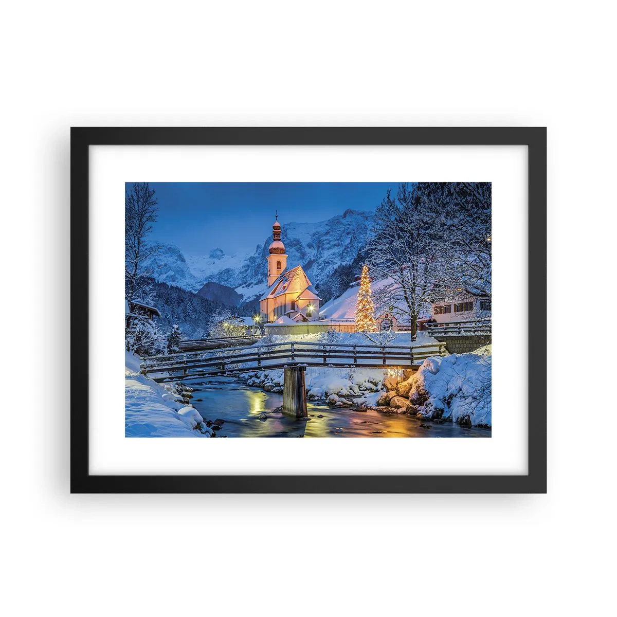 Plakat w czarnej ramie - Duch Świąt - 40x30 cm