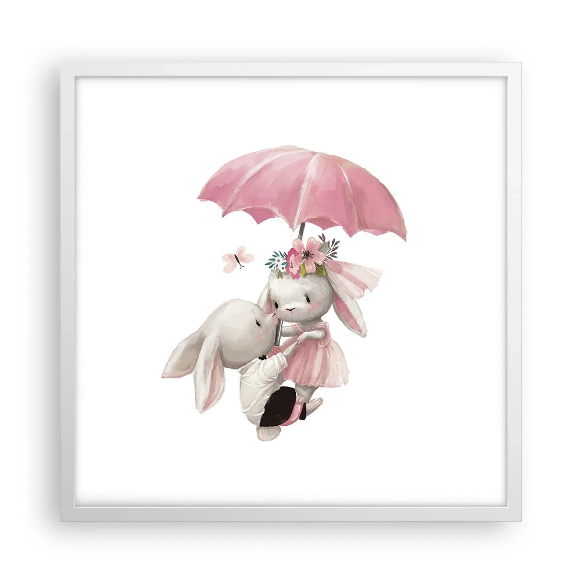 Plakat w białej ramie - To właśnie miłość - 50x50 cm