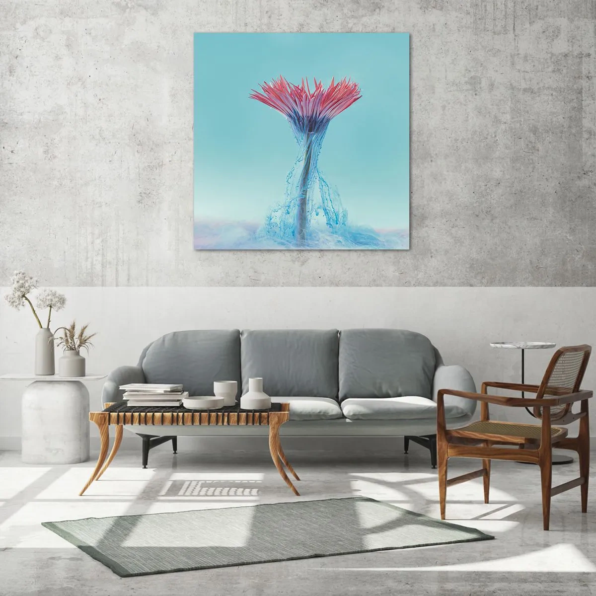 Obraz na szkle - W ożywczym objęciu - 60x60 cm