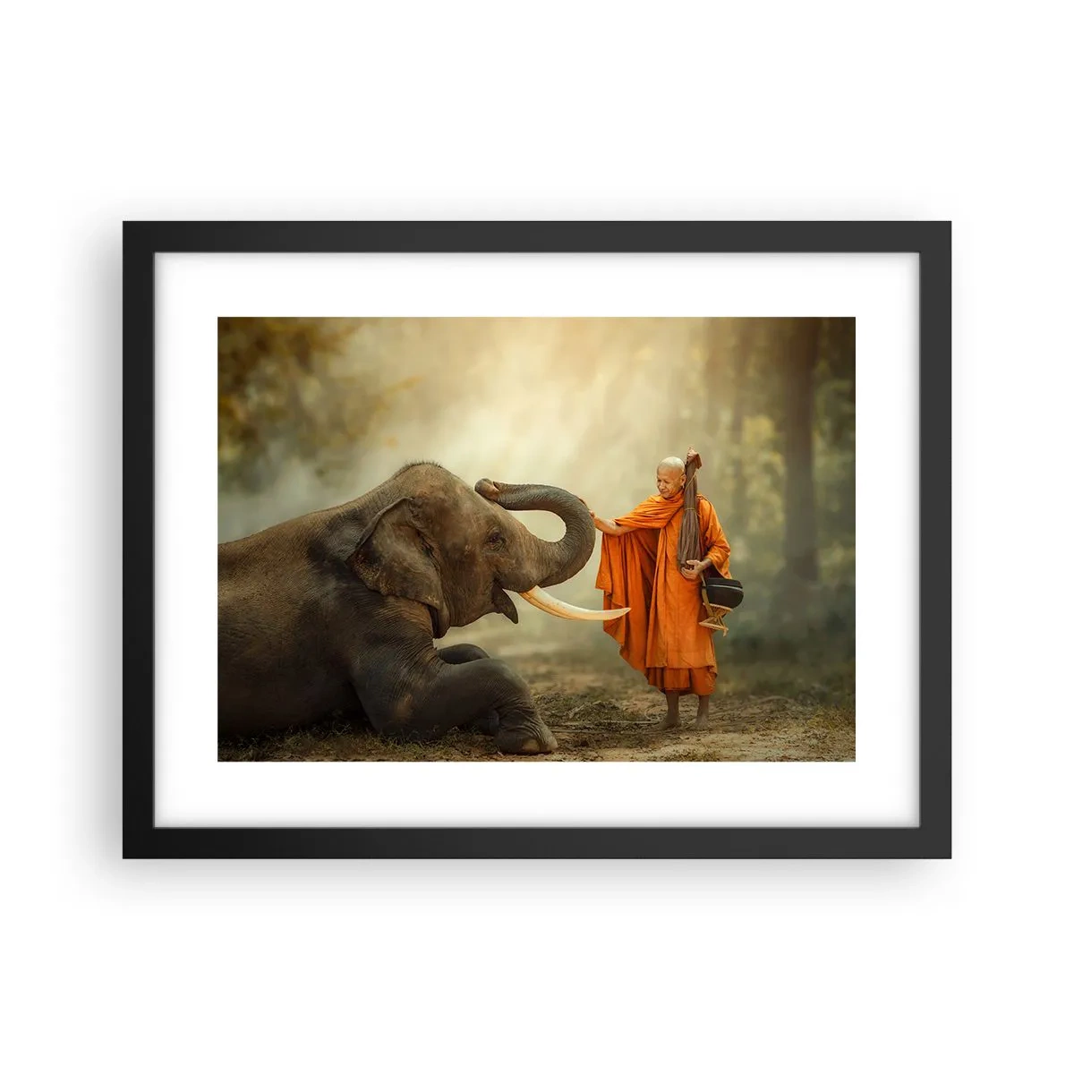 Plakat w czarnej ramie - Spotkanie w podróży - 40x30 cm