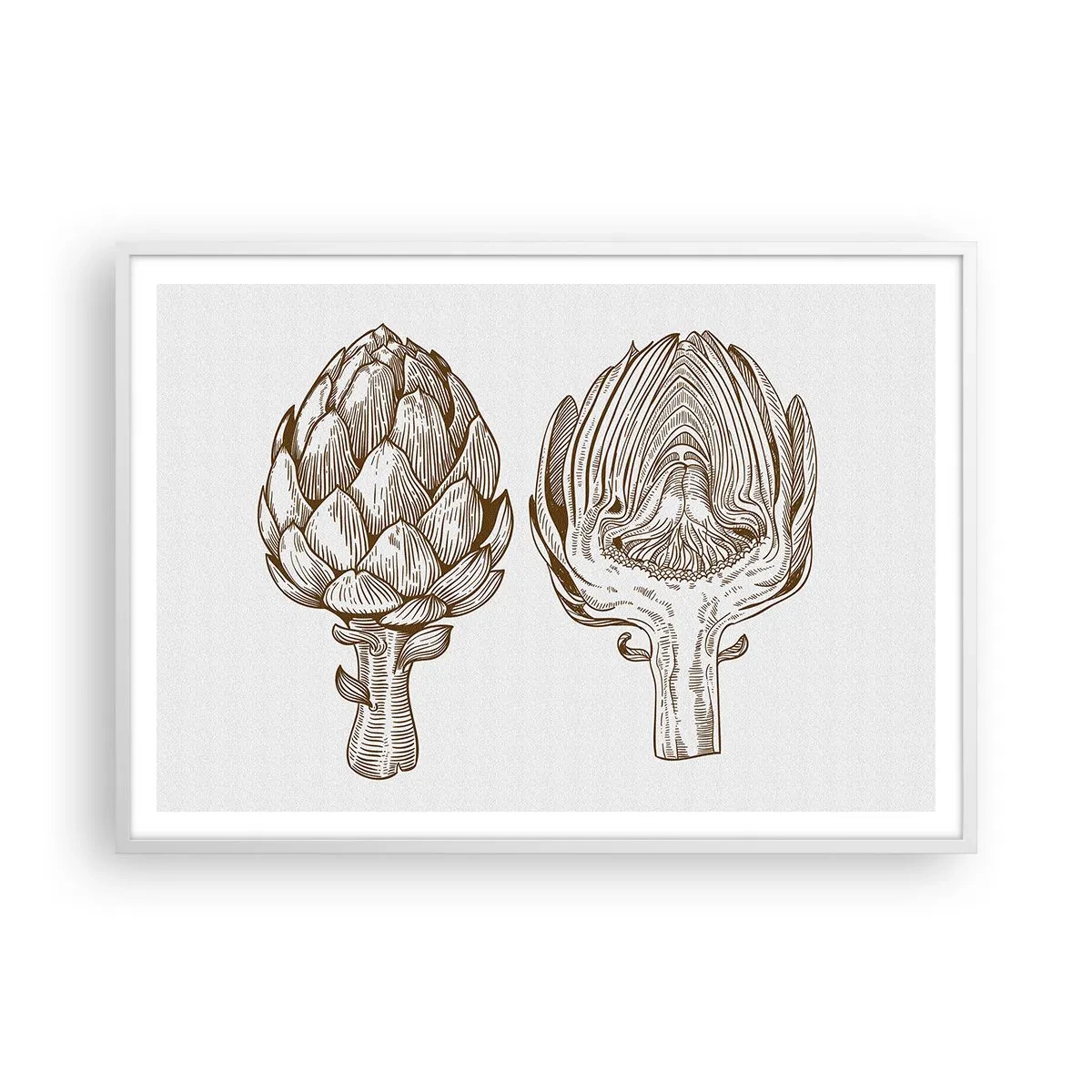 Plakat w białej ramie - Lekcja anatomii - 100x70 cm