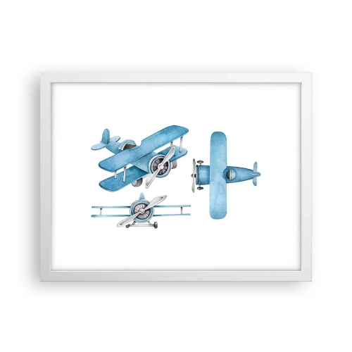 Plakat w białej ramie - Urodzony zwycięzca - 40x30 cm