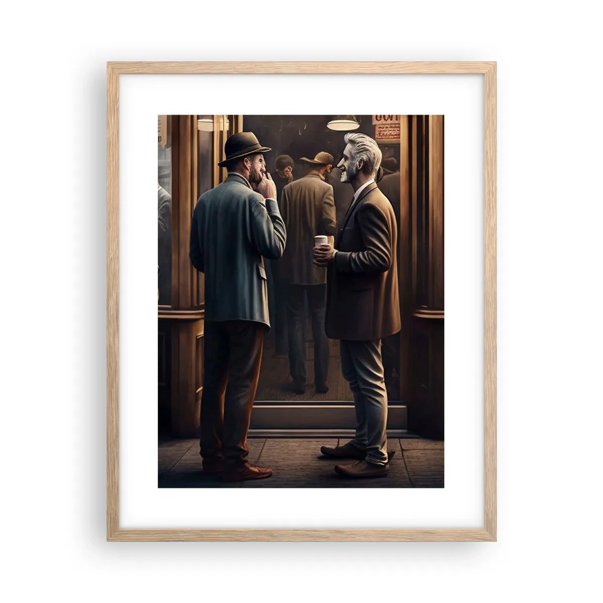 Plakat w ramie jasny dąb - Dobra chwila dnia - 40x50 cm