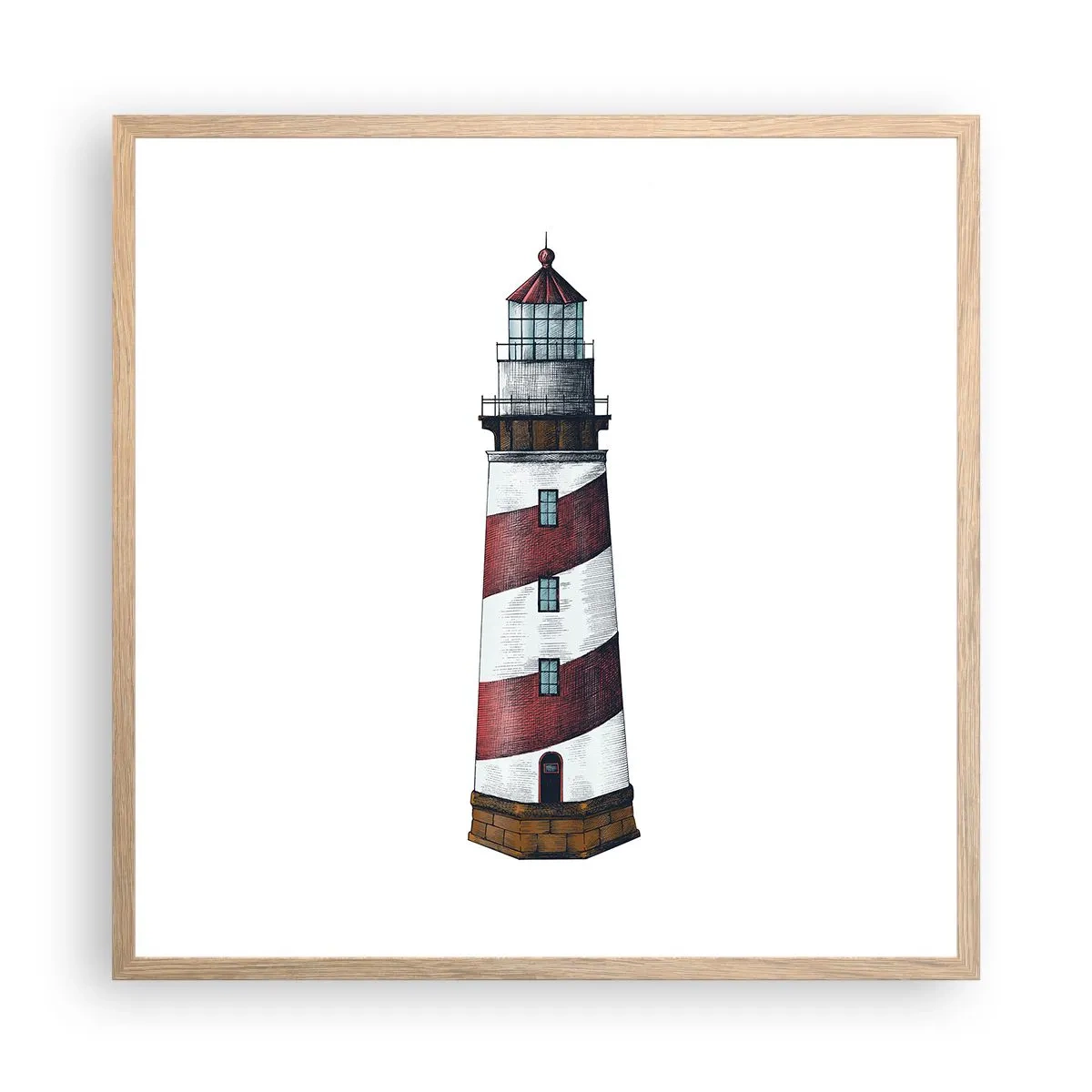 Plakat w ramie jasny dąb - Zawsze na straży - 60x60 cm