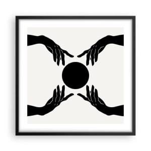 Plakat w czarnej ramie - Tajemny znak - 50x50 cm
