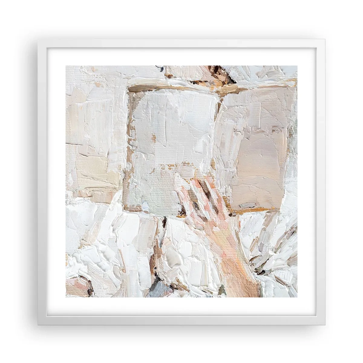 Plakat w białej ramie - W innym świecie - 50x50 cm