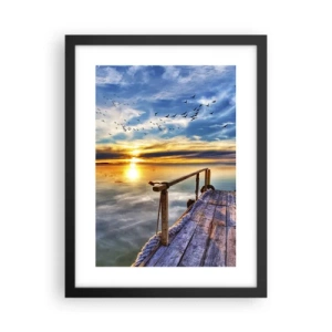 Plakat w czarnej ramie - Wiatr idzie na spoczynek - 30x40 cm