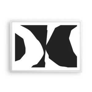 Plakat w białej ramie - Pozytyw -negatyw - 70x50 cm