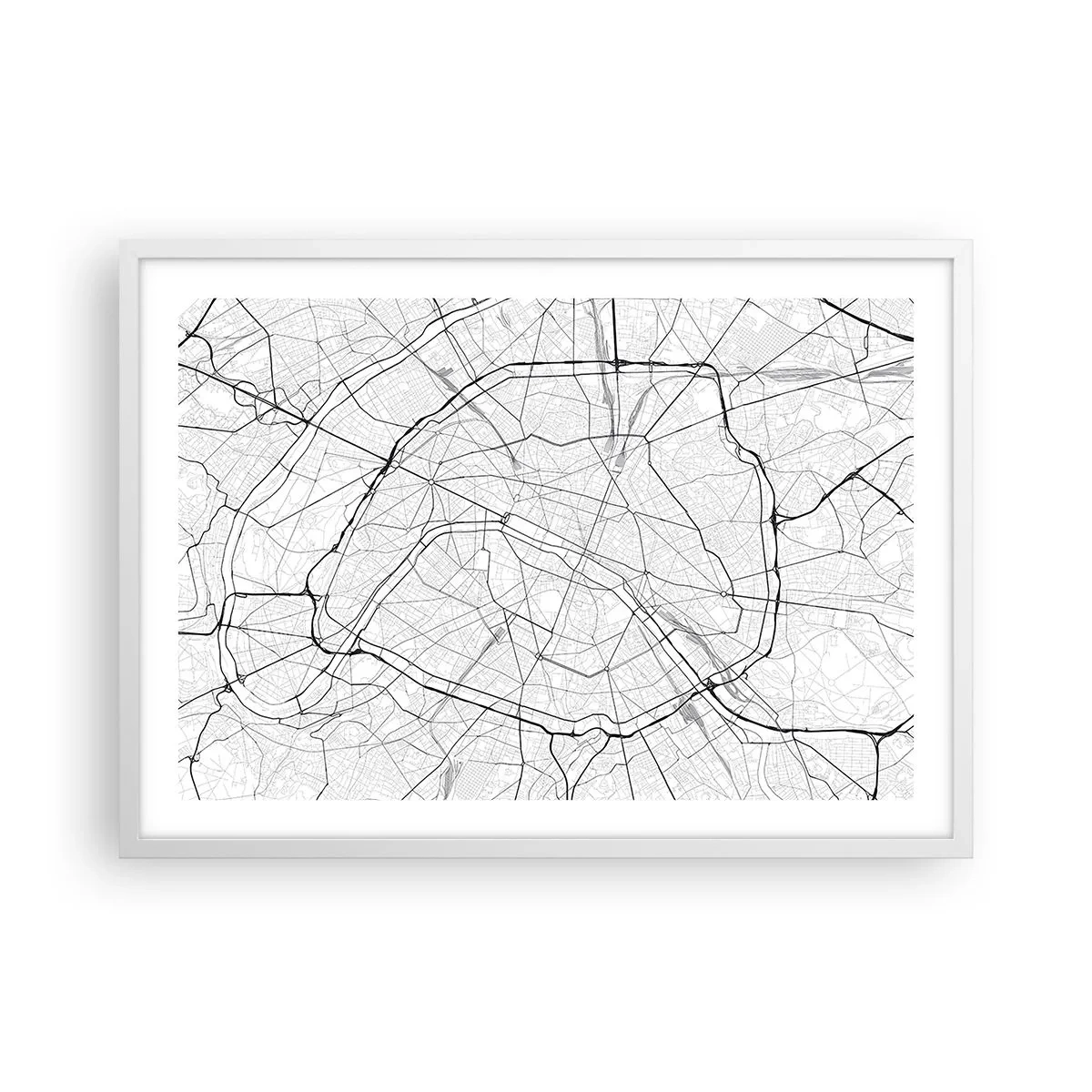 Plakat w białej ramie - Kwiat Paryża - 70x50 cm