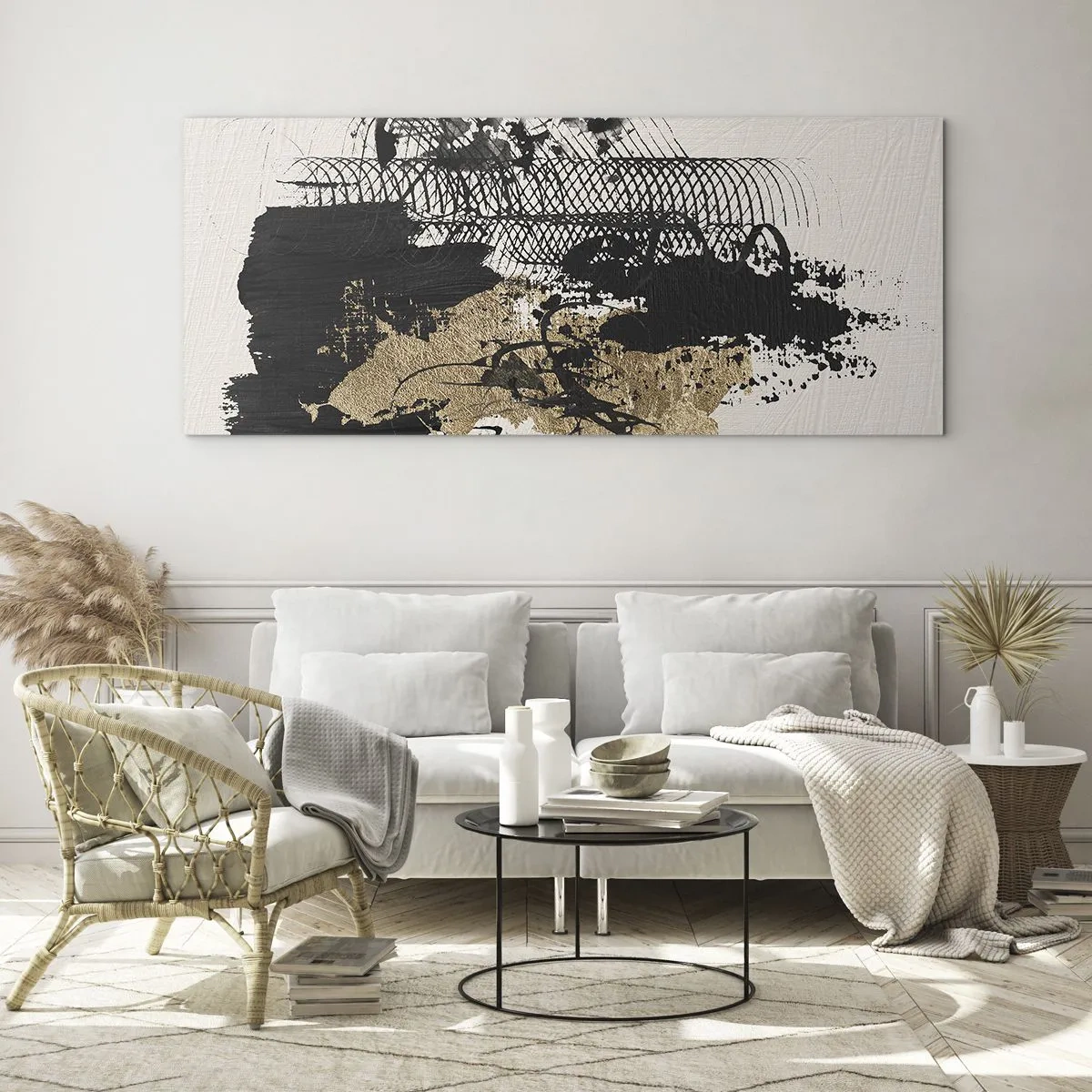 Obraz na szkle - Kompozycja z pasją - 100x40 cm