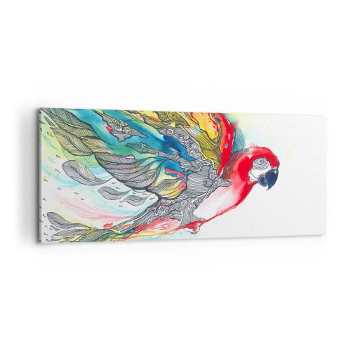 Obraz na płótnie - Żyj kolorowo - 100x40 cm