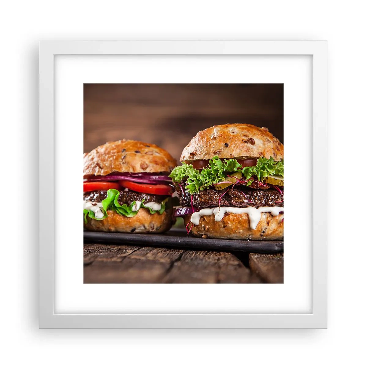 Plakat w białej ramie - American dream - 30x30 cm