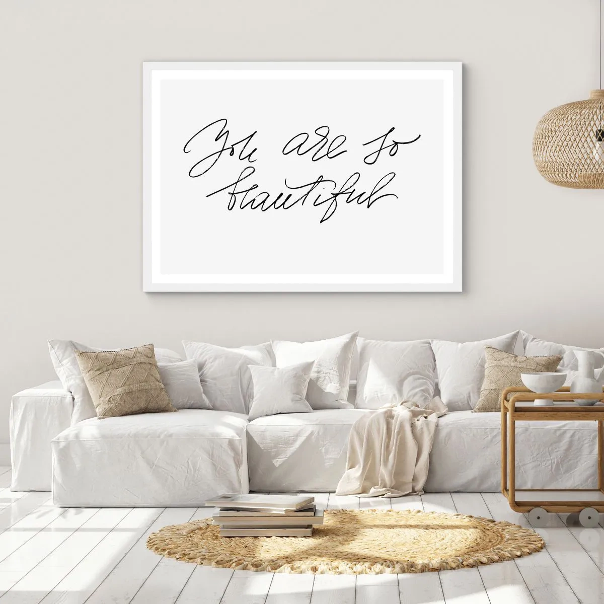 Plakat w białej ramie - Naprawdę, uwierz… - 40x30 cm