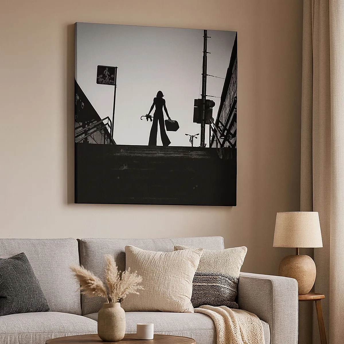 Obraz na płótnie - Miejska wędrówka - 30x30 cm