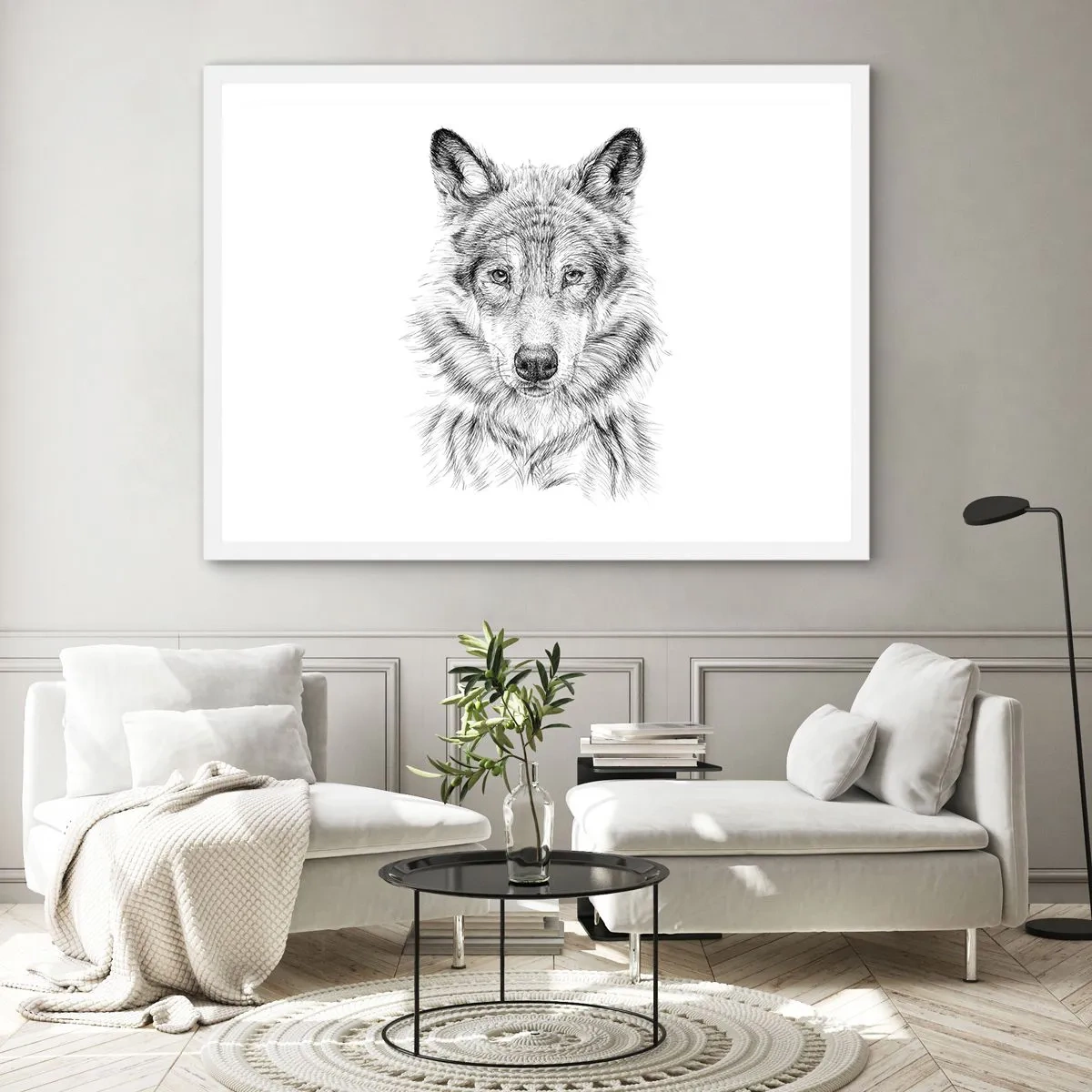 Plakat w białej ramie - Urodzony przywódca - 40x30 cm