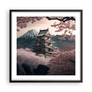 Plakat w czarnej ramie - Kraj kwitnącej wiśni - 50x50 cm