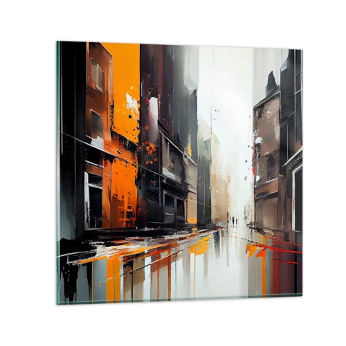 Obraz na szkle - Deszczowy dzień - 30x30 cm