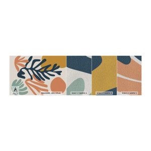 Fototapeta Próbka Premium Canvas - Koralowe morza - Boho, Minimalistyczny, Liść - 100x30 cm