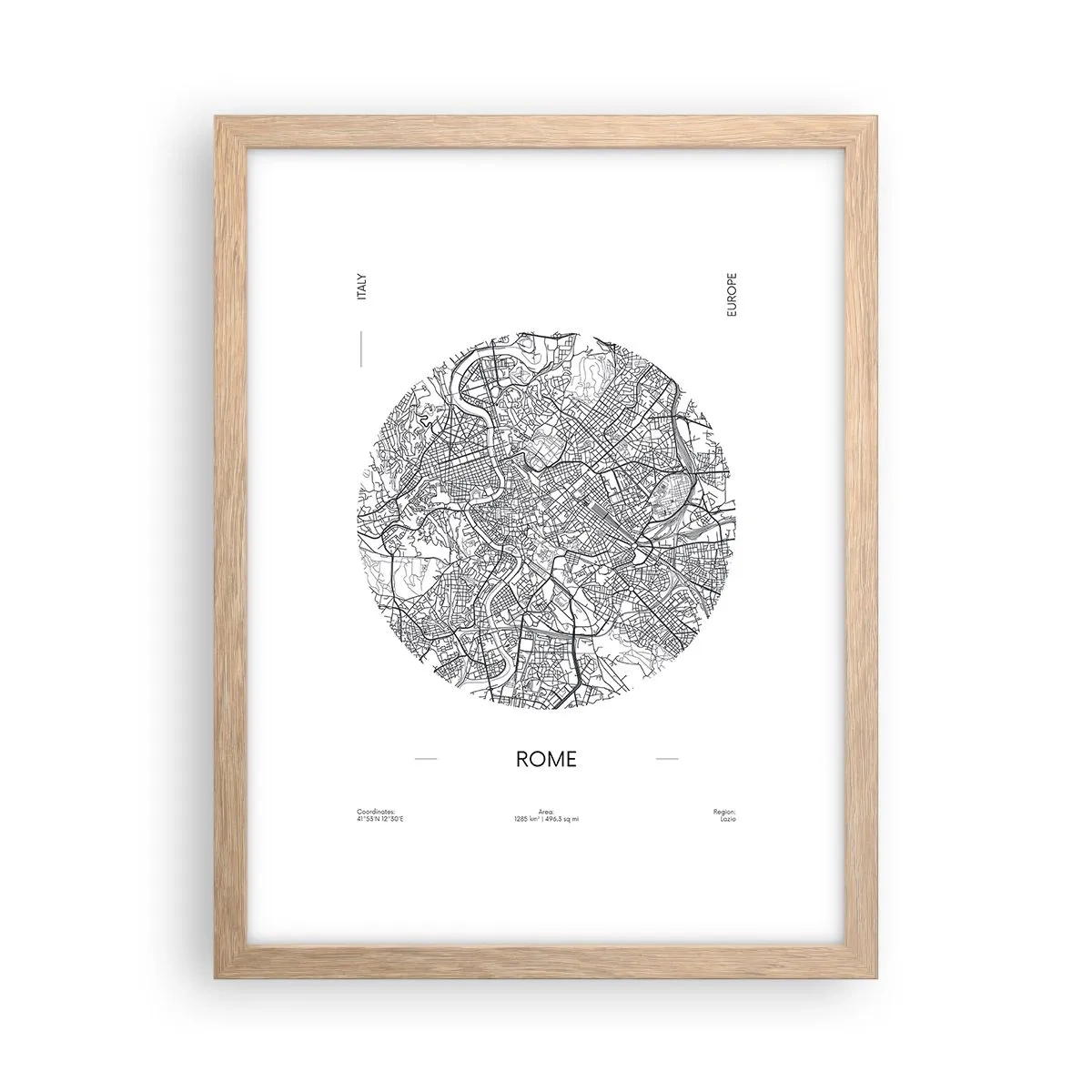 Plakat w ramie jasny dąb - Anatomia Rzymu - 30x40 cm