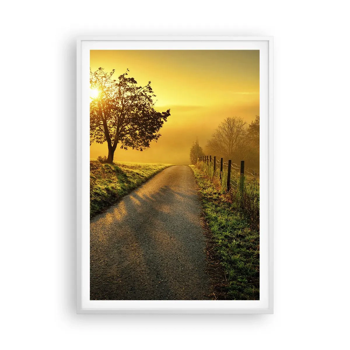 Plakat w białej ramie - Miodne popołudnie - 70x100 cm