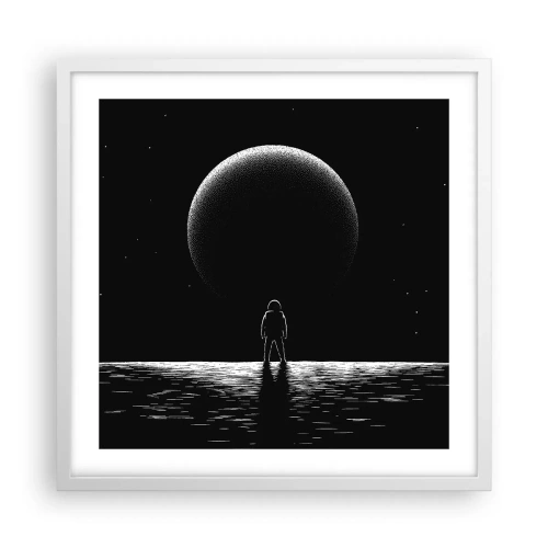 Plakat w białej ramie - Twarzą w twarz - 50x50 cm