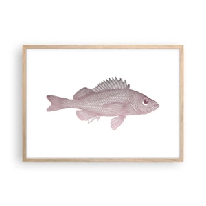 Plakat w ramie jasny dąb - Ryba wielkooka - 70x50 cm
