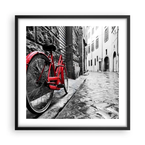 Plakat w czarnej ramie - Prawdziwe piękno się nie starzeje - 50x50 cm