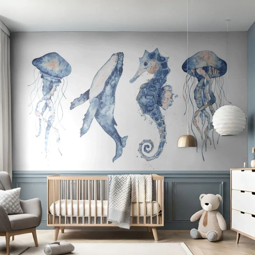 Fototapeta Standard Eco - Morskie dziwy - Morskie Zwierzęta, Konik Morski, Meduza - 150x105 cm