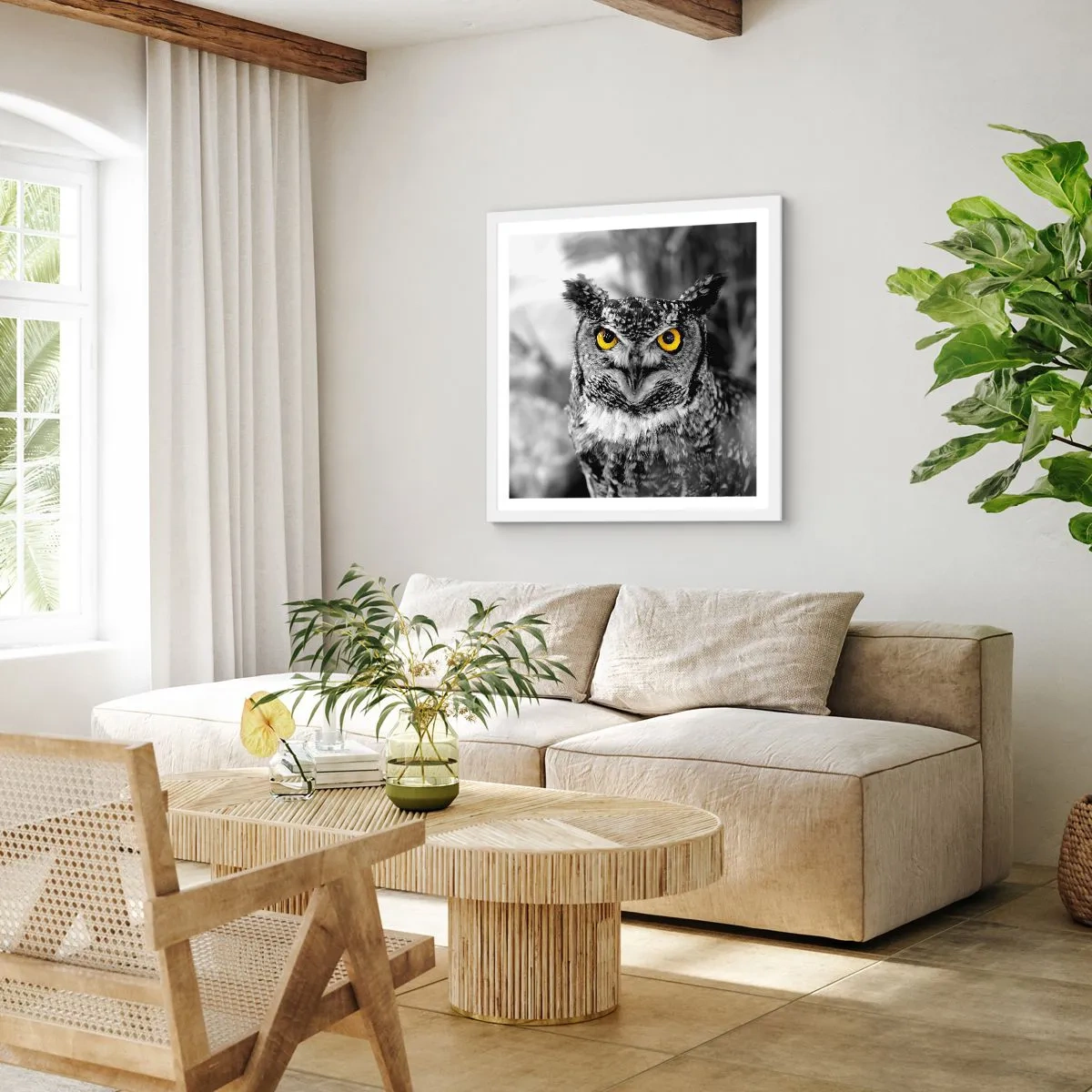 Plakat w białej ramie - Nic się nie ukryje - 30x30 cm