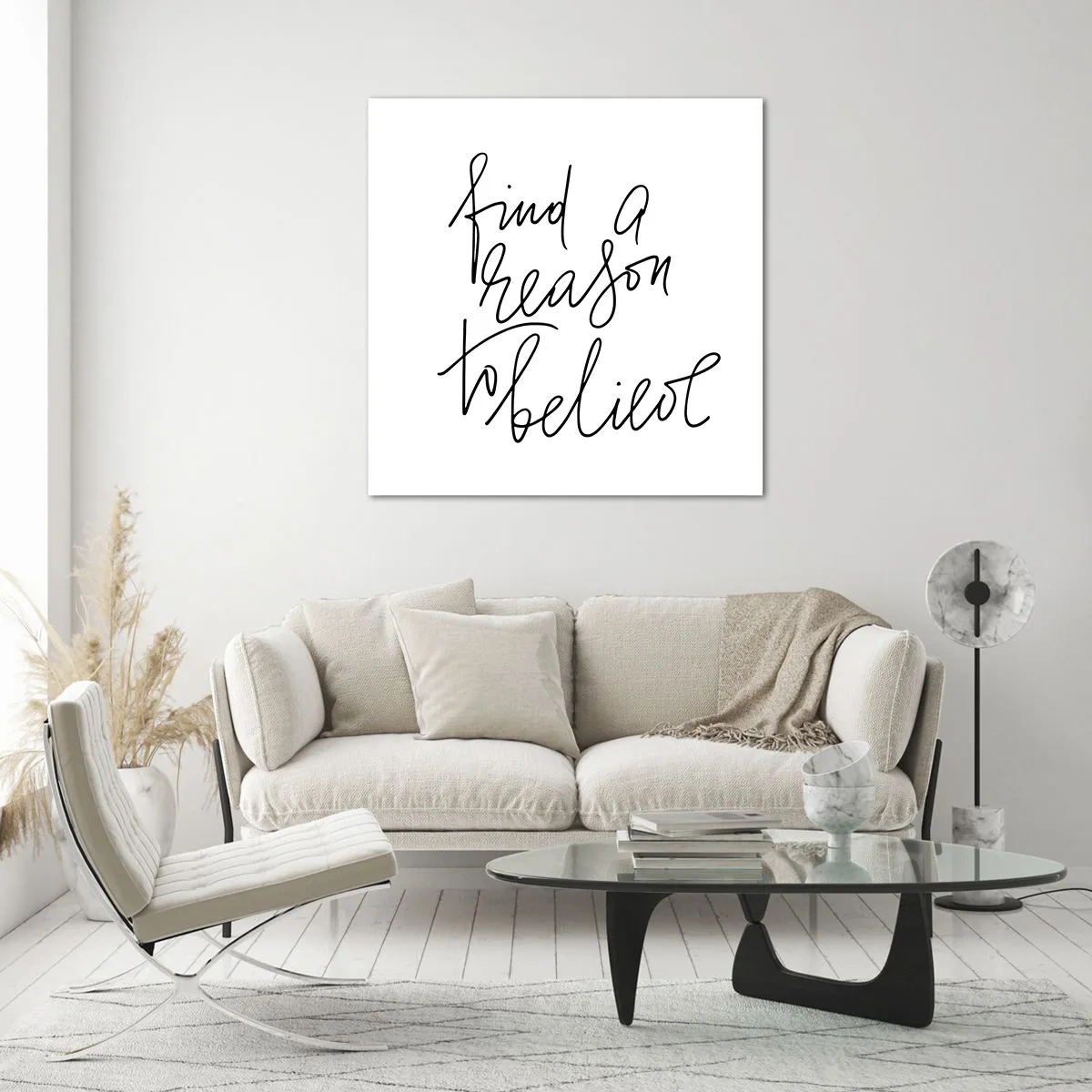 Obraz na szkle - To możliwe - 70x70 cm