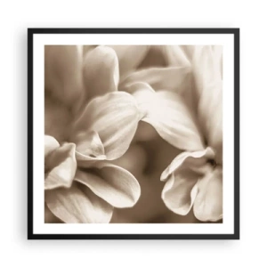 Plakat w czarnej ramie - Łagodne jak uśmiech - 60x60 cm