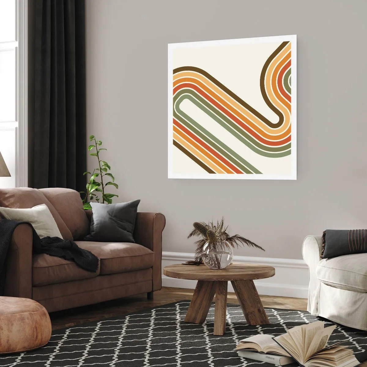 Plakat - Zygzakiem do celu - 50x50 cm