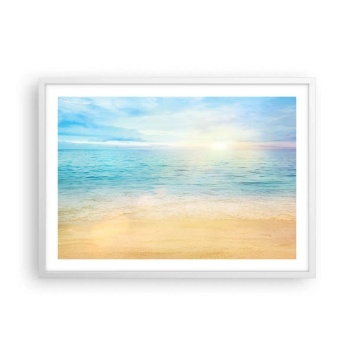 Plakat w białej ramie - Wielki błękit - 70x50 cm