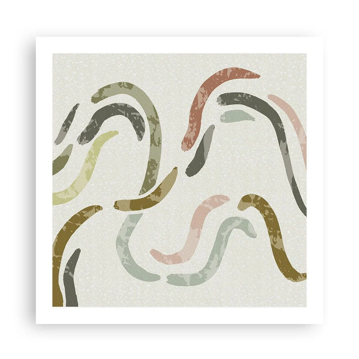 Plakat - Radosny taniec abstrakcji - 60x60 cm