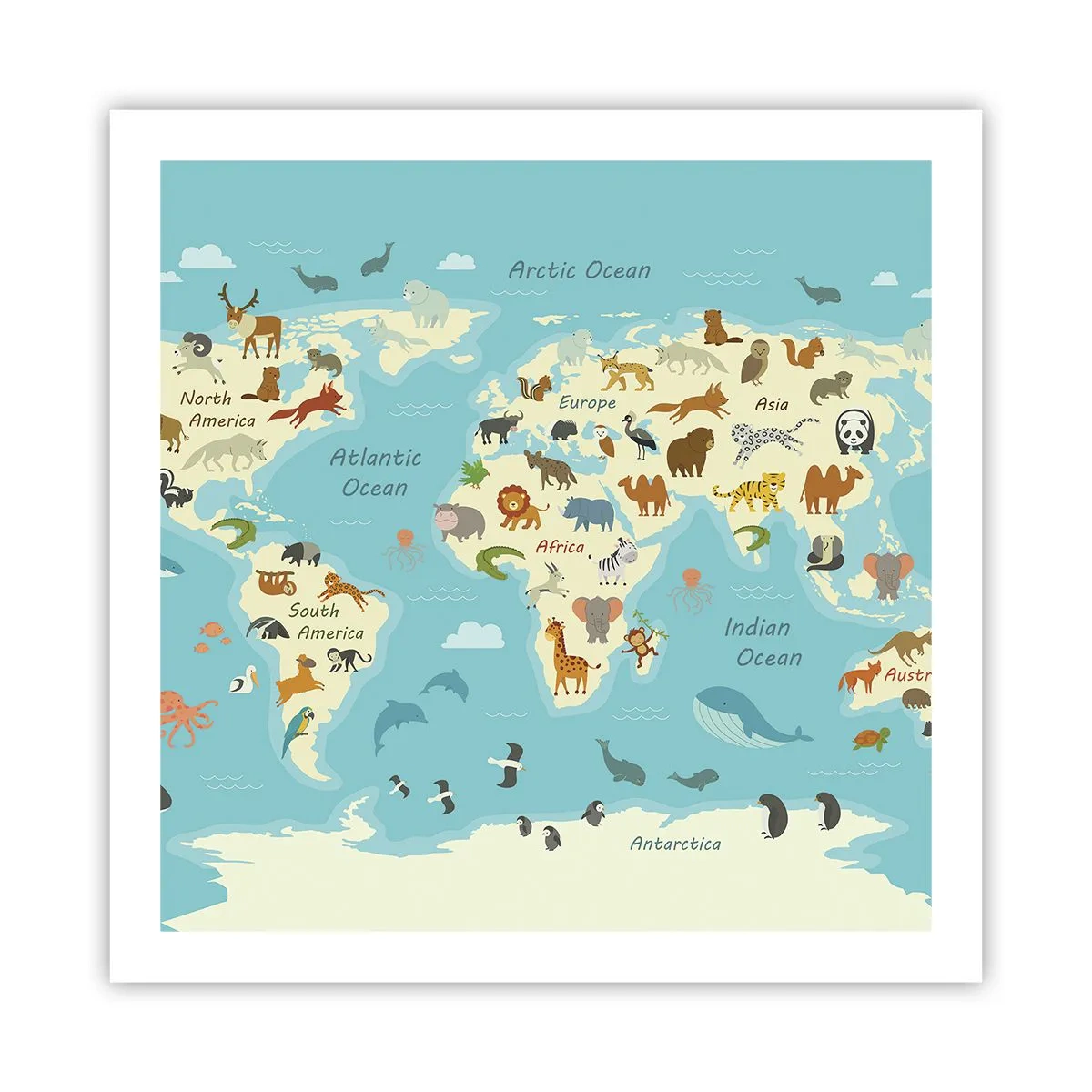 Plakat - Dobrzy sąsiedzi - 60x60 cm