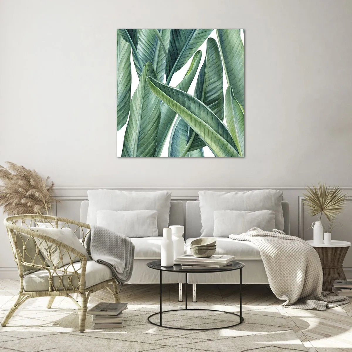 Obraz na szkle - Zieleń sama w sobie - 70x70 cm