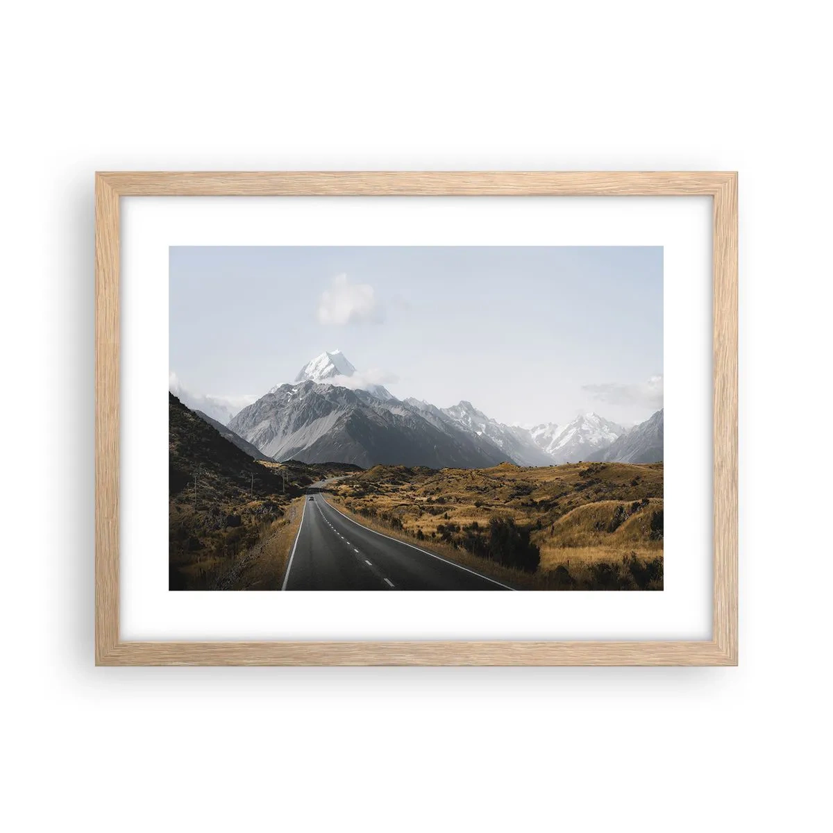 Plakat w ramie jasny dąb - Droga do serca gór - 40x30 cm