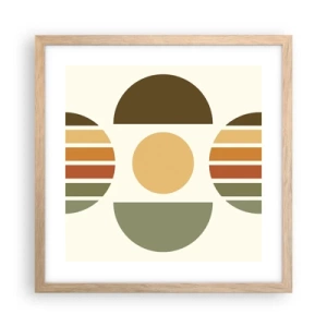 Plakat w ramie jasny dąb - W kolorach ziemi - 40x40 cm